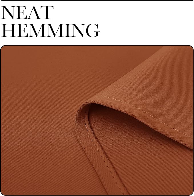 NICETOWN Room Darkening Drapes for Nursery - Light Blocking Curtain Panels for Bedroom Girl Room, Soft Fabric Window Treatment (Burnt Orange, 42 inches Width by 95 inches Length, 1 Pair)
