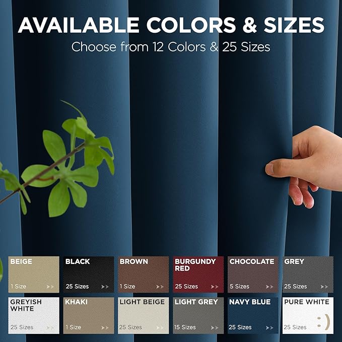 Joydeco Blackout Door Curtain for Doorway Privacy 80 Inches Long, Grommet Closet Curtain for Open Closet, Room Divider for Bedroom Living Room (Navy Blue, 32Wx80L, 1 Panel)