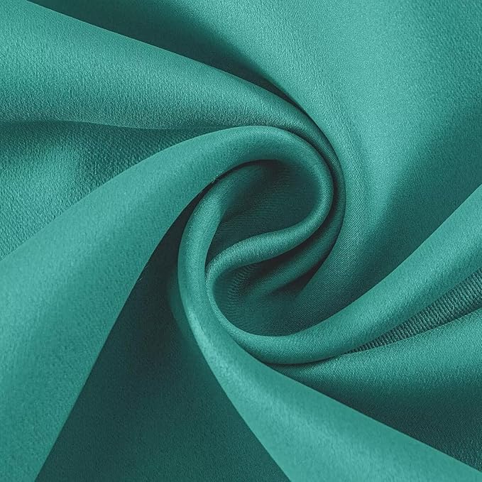 Joydeco Blackout Curtains 108 Inch Length 2 Panels Set, Thermal Insulated Long Curtains& Drapes 2 Burg, Room Darkening Grommet Drapes for Living Room Bedroom Window (W52 x L108 Inch, Peacock Blue)
