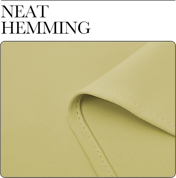 NICETOWN Bedroom Window Curtain Panels, Paler Yellow, 2 Panels, 62 in x 72 in (W x L), Window Treatment Thermal Insulated Rod Pocket Room Darkening Curtains/Drapes for Patio Door