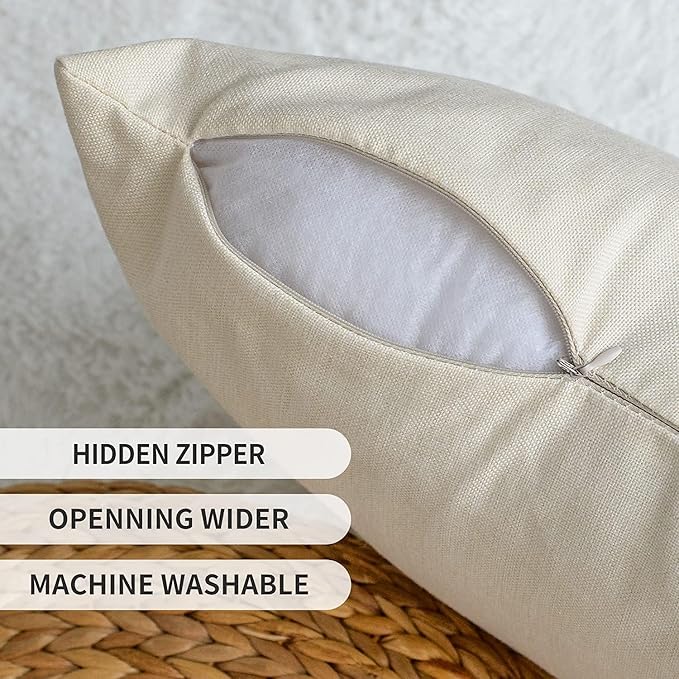 AVOIN colorlife Spring Saying Flowers Butterfly Bird Throw Pillow Covers, 16 x 16 Inch Home Sweet Home Blue Cushion Case for Sofa Couch Set of 4