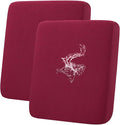 hyha Waterproof Couch Cushion Covers for Pets, Non Slip Sofa Seat Cover for Dogs Washable, Soft Thick Stretch Jacquard Fabric, Sofa Slipcovers with Elastic Bottom (2 Pieces, Wine Red)