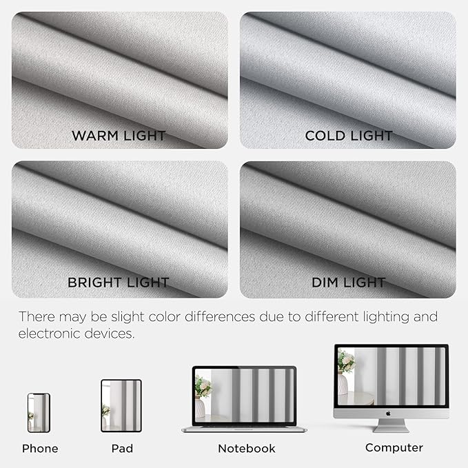 Joydeco Blackout Door Curtain for Doorway Privacy 80 Inches Long, Grommet Closet Curtain for Open Closet, Room Divider for Bedroom Living Room (Greyish White, 32Wx80L, 1 Panel)