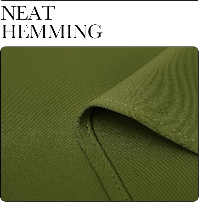 NICETOWN Blackout Curtains for Living Curtains, Olive, 2 Panels, 52 by 95, Room Darkening Window Curtain Panels, Easy-Care Solid Thermal Insulated Draperies/Drapes for Daughter Room