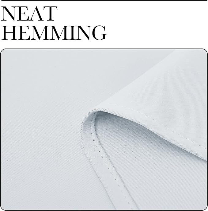 NICETOWN Greyish White Window Curtain Panels - Thermal Insulated Rod Pocket Room Darkening Curtain Sets for Bedroom (Greyish White, 2 Panels, 29 by 50)