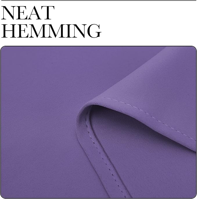NICETOWN Lilac Purple Room Darkening Curtains for Kitchen, Window Treatment Thermal Insulated Solid Grommet Room Darkening Curtains/Drapes for Bedroom (Set of 2, 42 inches Wide by 48 inches Long)