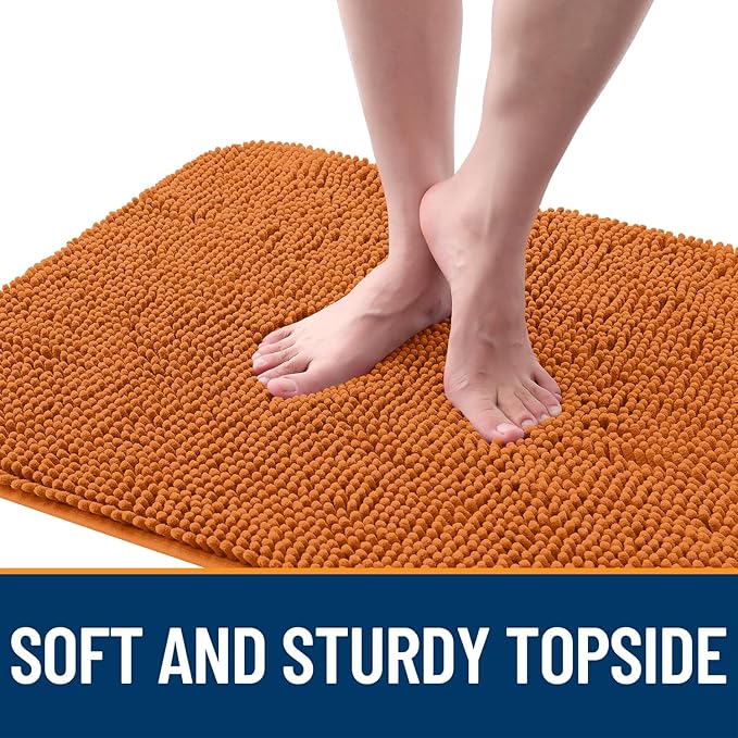 OLANLY Dog Door Mat for Muddy Paws 47x20, Absorbs Moisture and Dirt, Absorbent Non-Slip Washable Doormat, Quick Dry Chenille Mud Mat for Dogs, Entry Indoor Entryway Carpet for Inside Floor, Clay