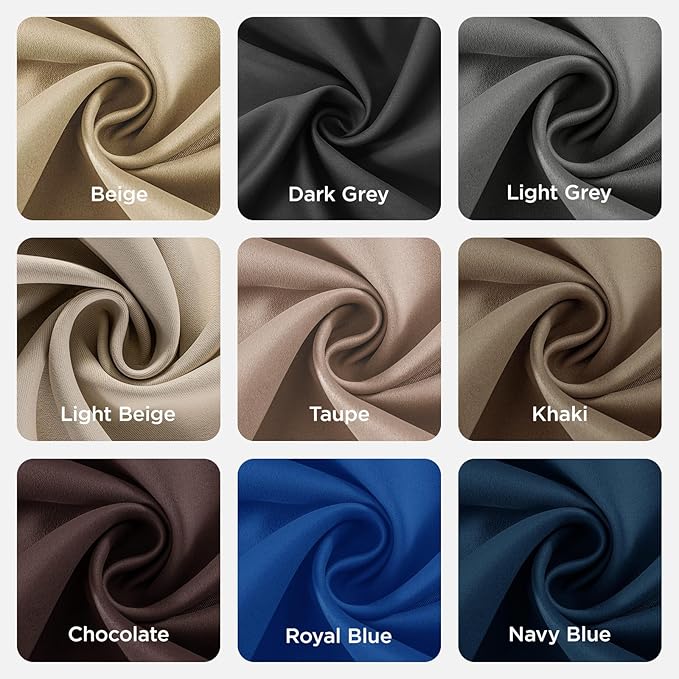 Joydeco Blackout Curtains 63 Inch Length 2 Panels Set, Thermal Insulated Long Drapes 2 Burg, Room Darkening Grommet Drapes for Living Room Bedroom Window