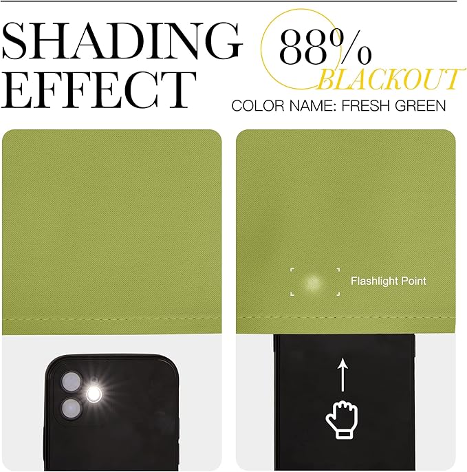 NICETOWN Blackout Curtains for Living Curtains, Fresh Green, 2 Panels, 52 by 95, Room Darkening Window Curtain Panels, Easy-Care Solid Thermal Insulated Draperies/Drapes for Daughter Room