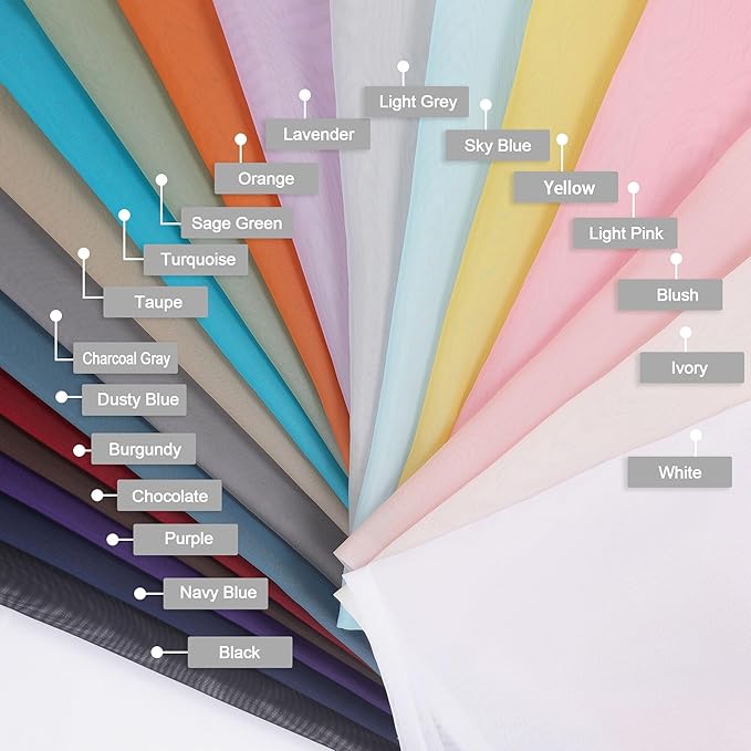 Black Valances for Windows, Black Sheer Curtains 14 Inch Length 2 Pack Kitchen Drapes, Modern Solid Mini Small Window Curtains for Cafe Bathroom Basement, Each 42" Wx14 L Inches