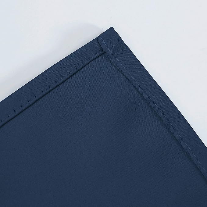 LEMOMO Navy Blue Thermal Blackout Curtains/42 x 72 Inch/Set of 2 Panels Room Darkening Curtains for Bedroom