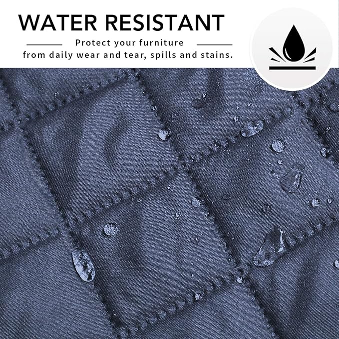 Easy-Going Sofa Slipcover L Shape Sofa Cover Sectional Couch Cover Furniture Protector Mat for Pets Dog Cat (Small,Dark Blue/Dark Blue)