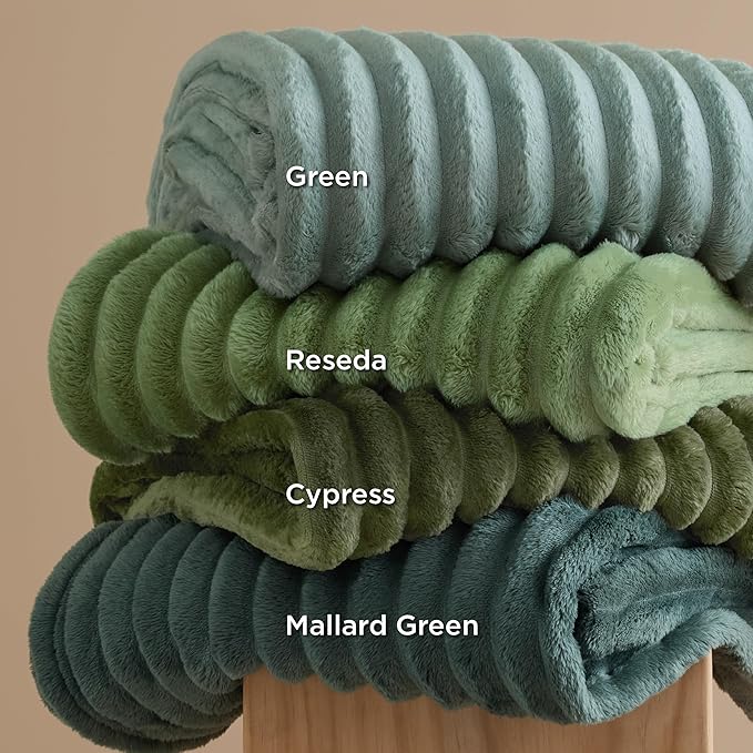 Bedsure GentleSoft Mallard Green Twin Blanket for Bed - Cozy Soft Blankets for Women, Cute Large Throws for Girls, 66x90 Inches