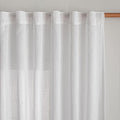 MYSKY HOME White Curtains 80 Inch Length 2 Panels Set for Living Room, Semi Sheer Cotton Blend Soft Touch Light Filtering Drapes for Doorways Sliding Glass Door, 50" Wide per Panel, White, 2 PCs
