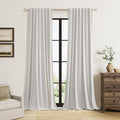 Guken Natural 100% Blackout Curtains 102 Inch Length 2 Panels Set for Living Room Bedroom Back Tab Winter Thermal Insulated Black Out High End Drapes Room Darkening Window Curtain 102 Inches Long