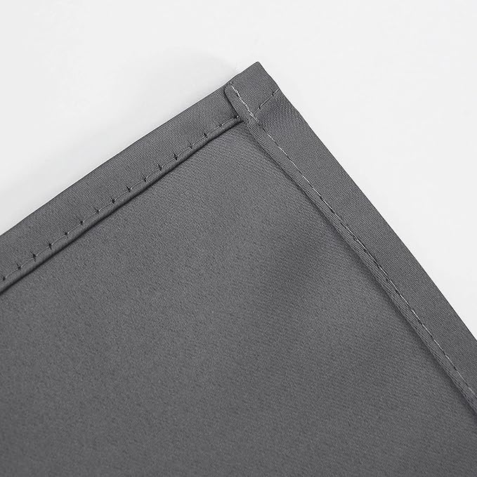 LEMOMO Frost Grey Thermal Blackout Curtains/52 x 54 Inch/Set of 2 Panels Room Darkening Curtains for Bedroom