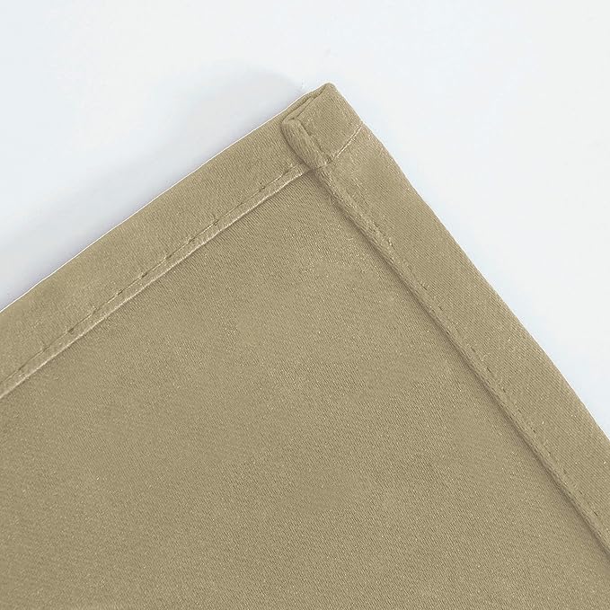 LEMOMO Blackout Curtains 52 x 84 Inch Long Beige Curtains Set of 2 Panels Room Darkening Curtains for Bedroom and Living Room